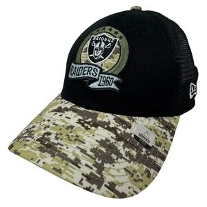 Las Vegas Raiders New Era Salute to Service 9Forty Camo Cap Trucker Hat Snapback